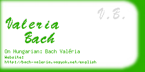 valeria bach business card